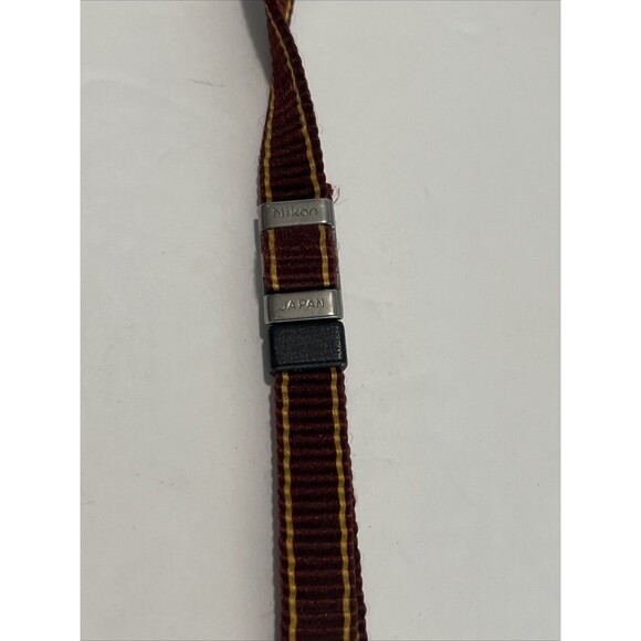 VTG Nikon Nylon 2” Wide Camera Neck Shoulder Strap Japan Maroon Orange 40” - Picture 5 of 7
